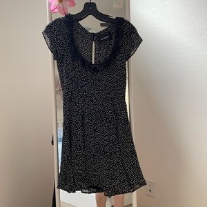 Reformation black and white mini dress.